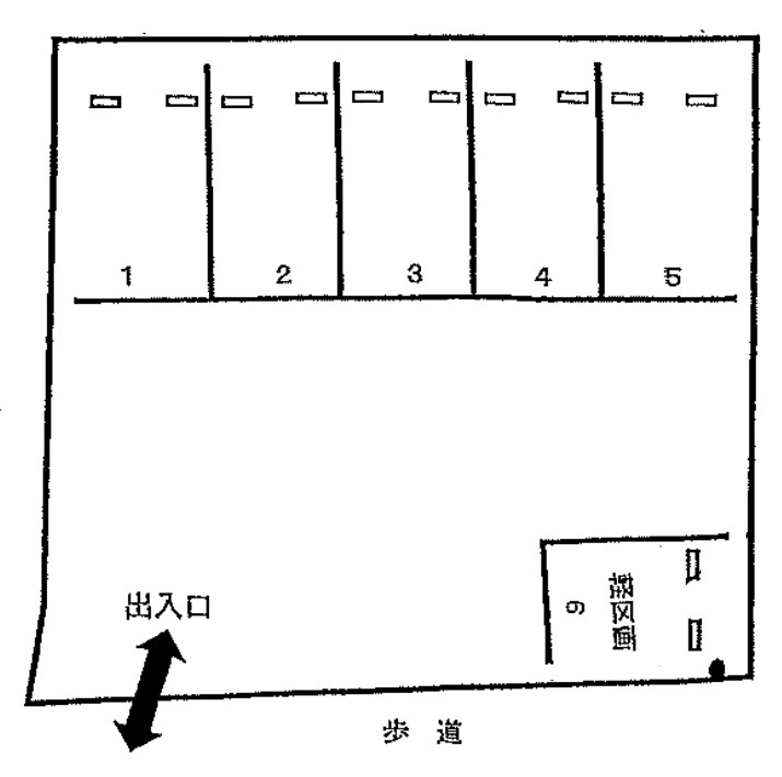 大草広野パーキングの駐車配置図