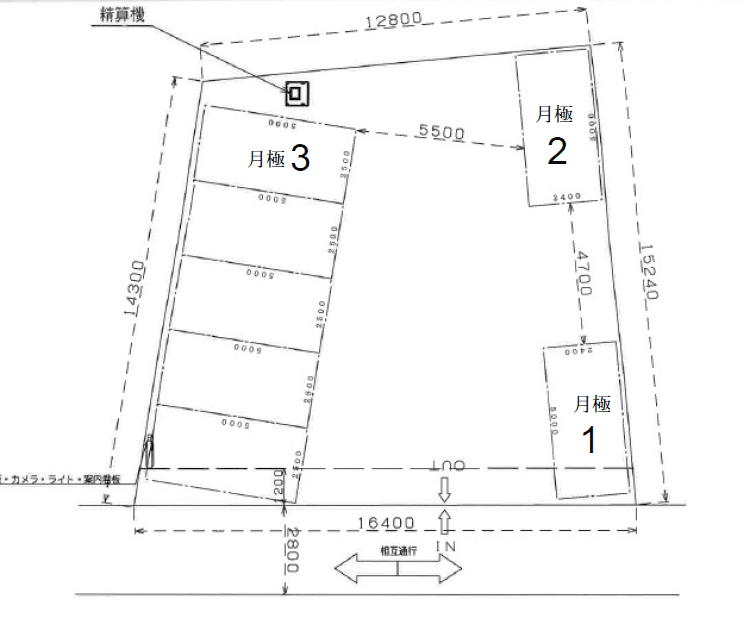 エコロパーク 本八幡第12駐車場の駐車配置図