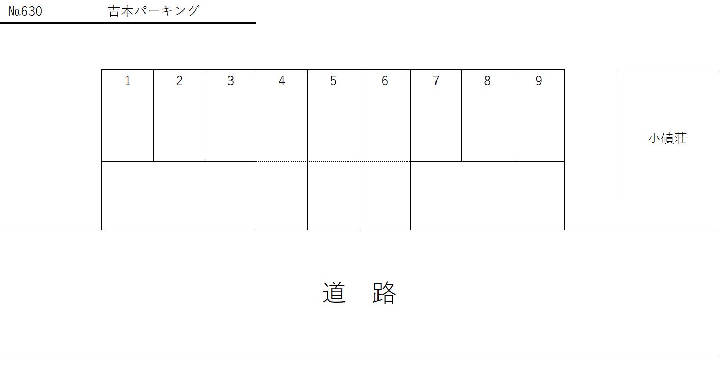 吉本パーキングの駐車配置図
