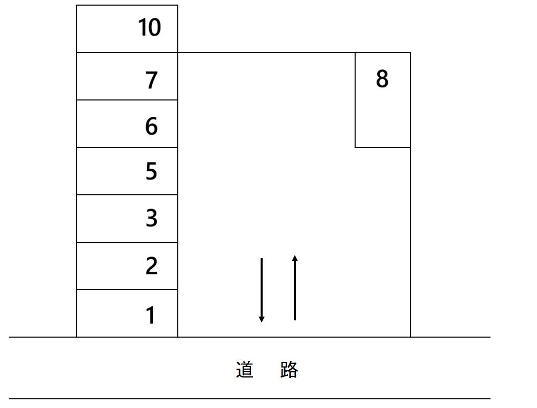 南パーキングの駐車配置図