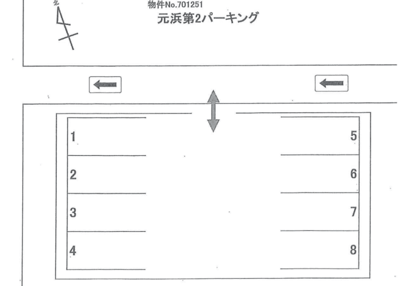 元浜第２パーキングの駐車配置図