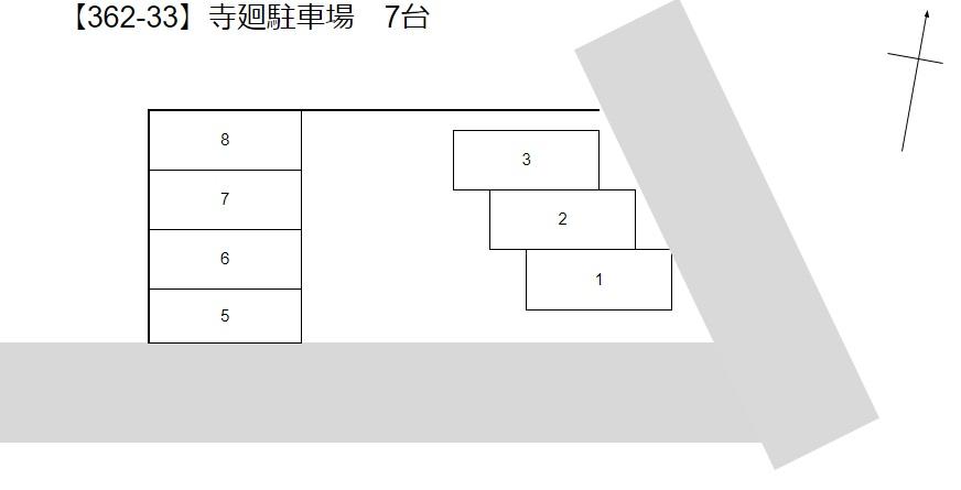 寺廻駐車場の駐車配置図