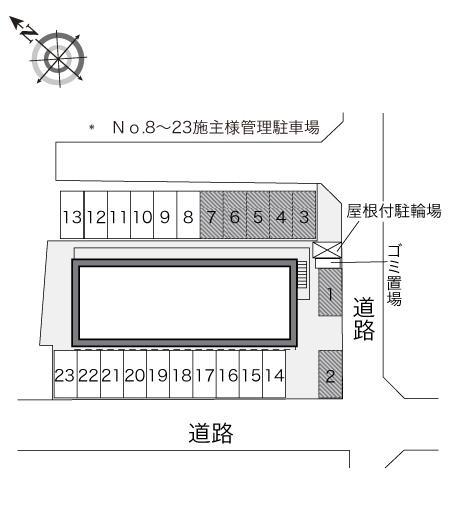 スカイクレイン(33928)の駐車配置図