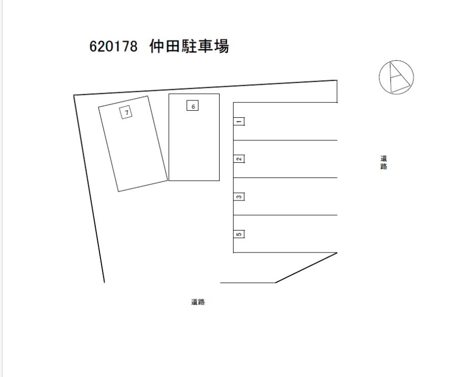 仲田駐車場の駐車配置図