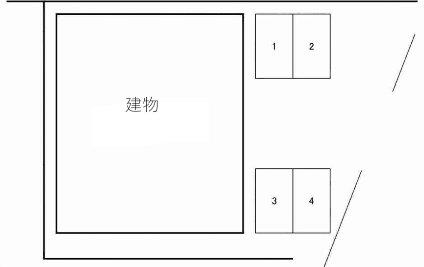 柿の木ガレージⅠの駐車配置図