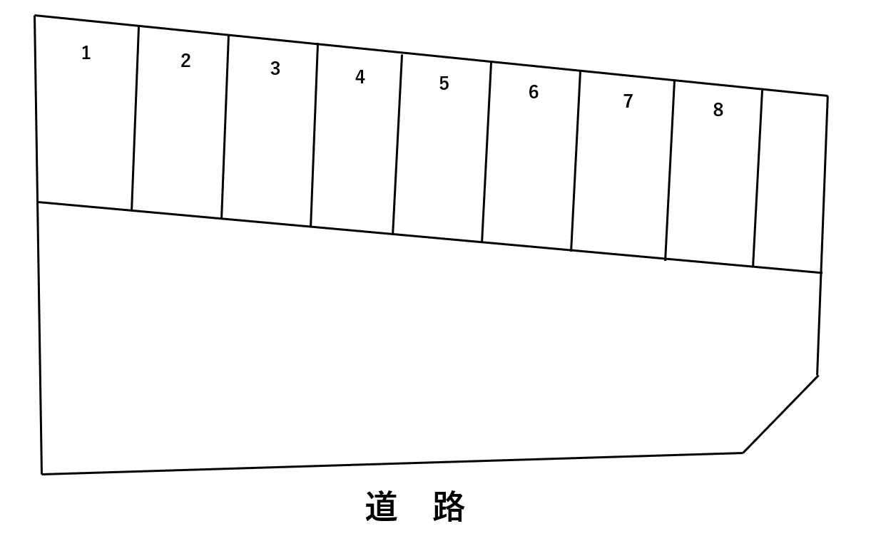 第19駐車場の駐車配置図