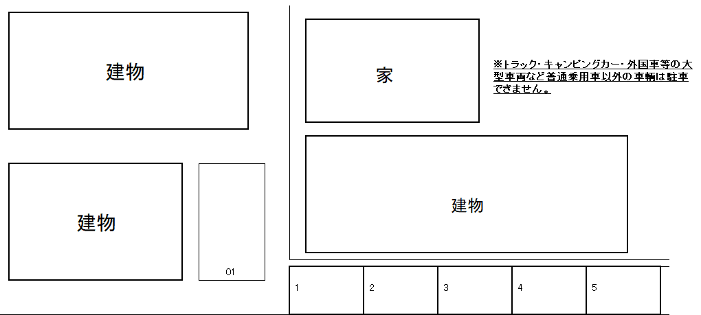 上山駐車場の駐車配置図