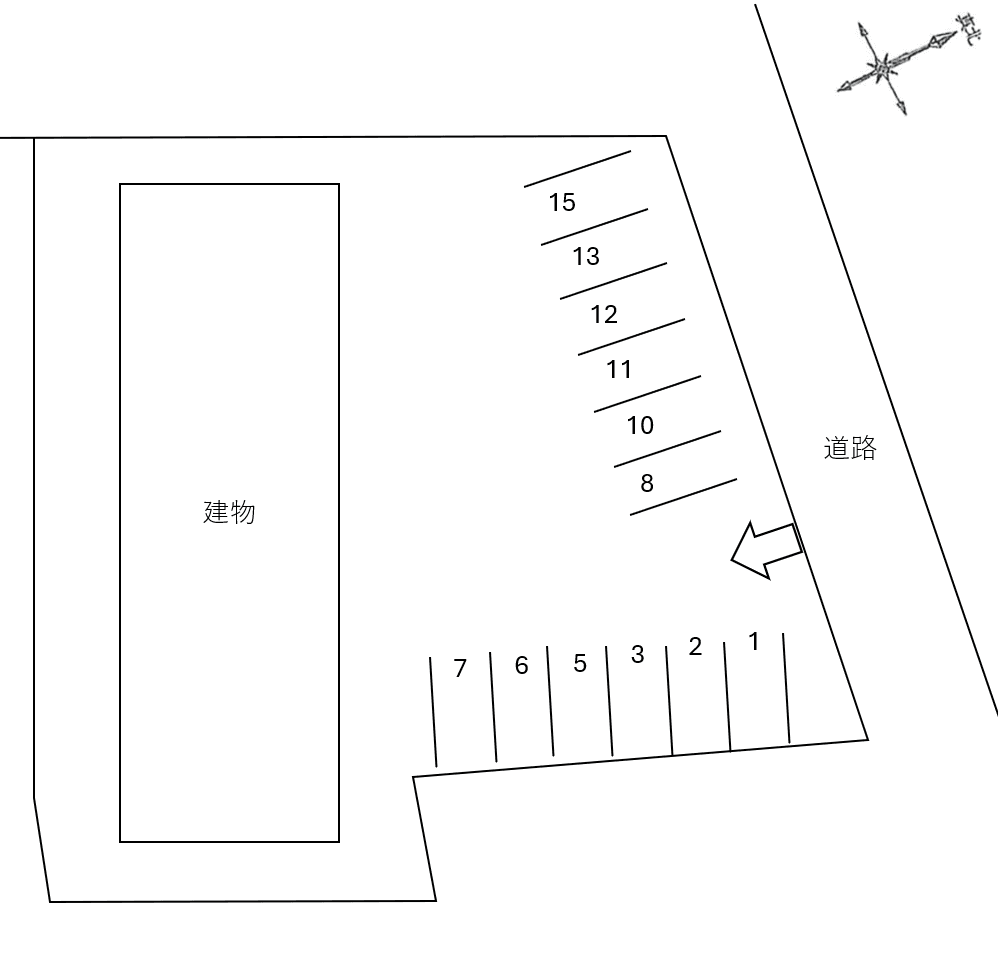 フォーリア別駐車場の駐車配置図