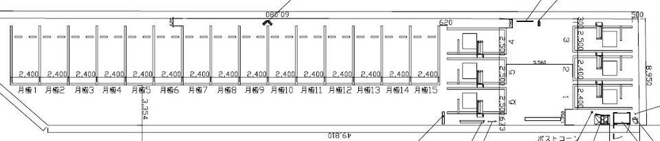 横浜獅子ヶ谷１丁目の駐車配置図