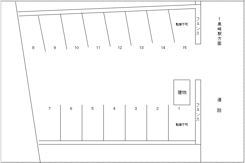 伸栄パーキングの駐車配置図