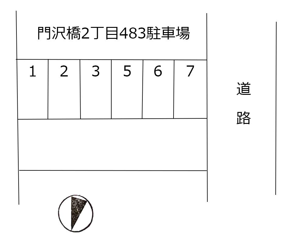 門沢橋2丁目483駐車場の駐車配置図