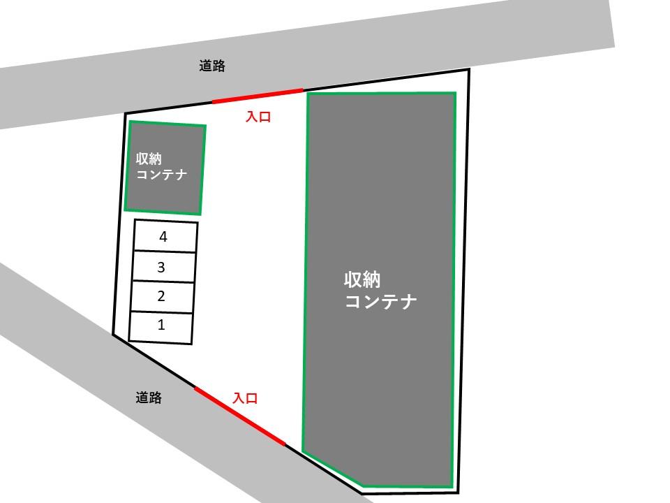 土浦田中2丁目月極駐車場の駐車配置図