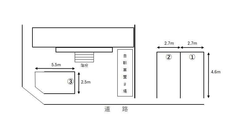 福田パーキングの駐車配置図