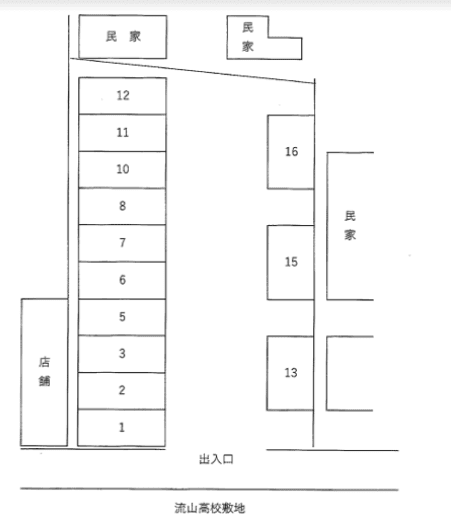 東初石5361751駐車場の駐車配置図