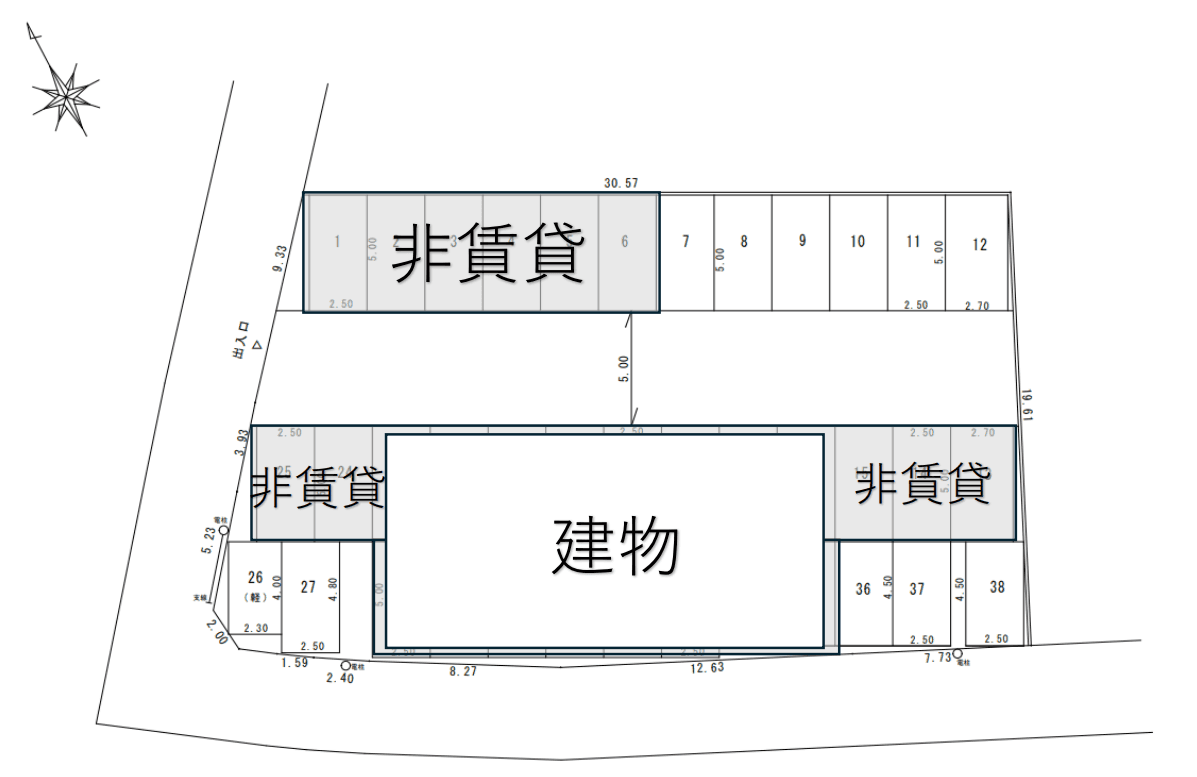 成増二丁目146駐車場の駐車配置図