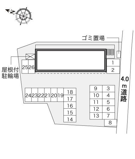 ＷＥＳＴ　ＴＯＷＮ(33620)の駐車配置図