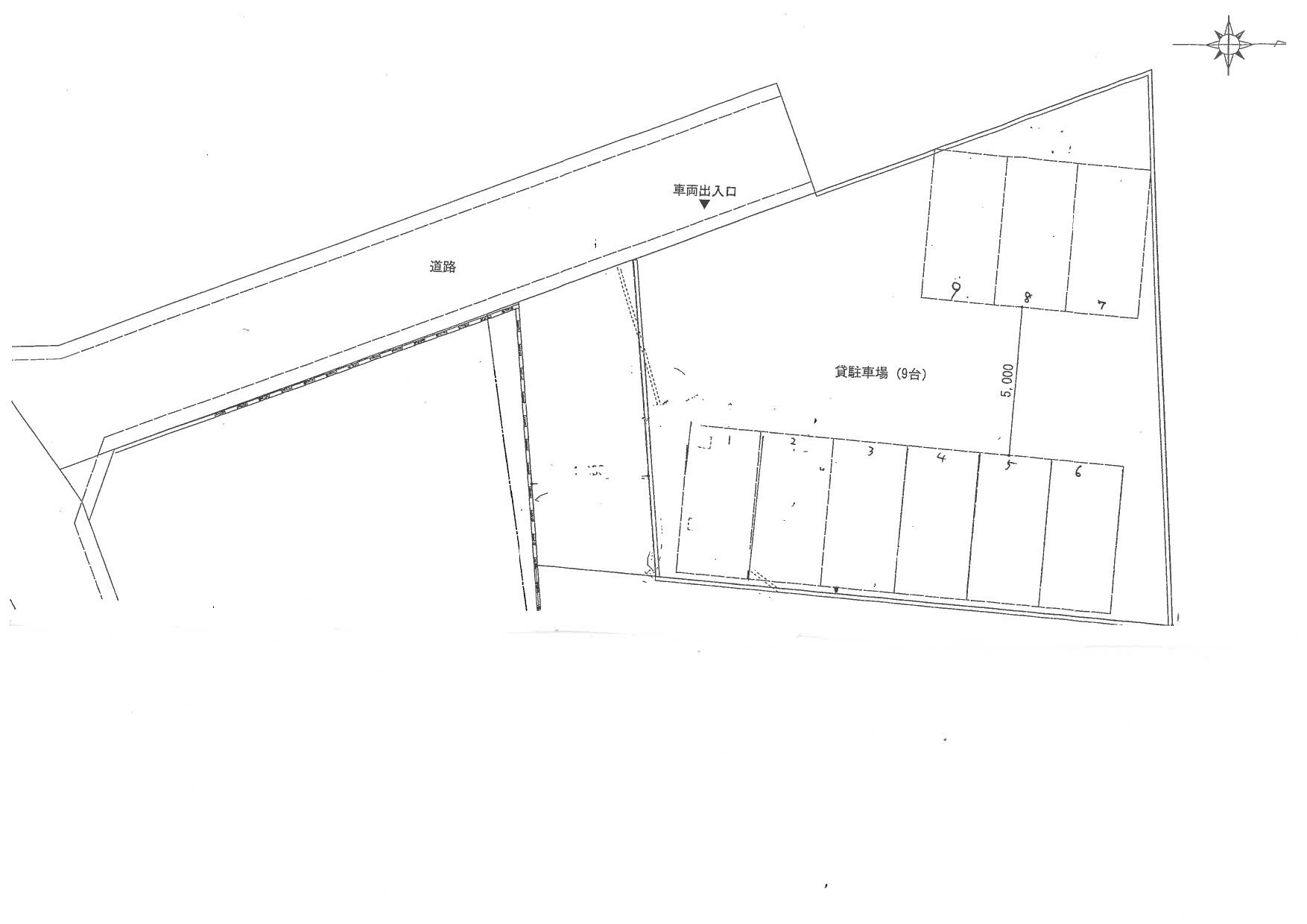 伊興５丁目藤波駐車場の駐車配置図