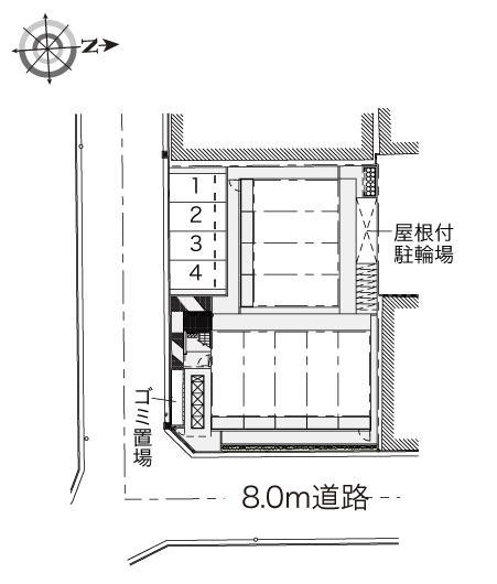 八幡駅前(41650)の駐車配置図