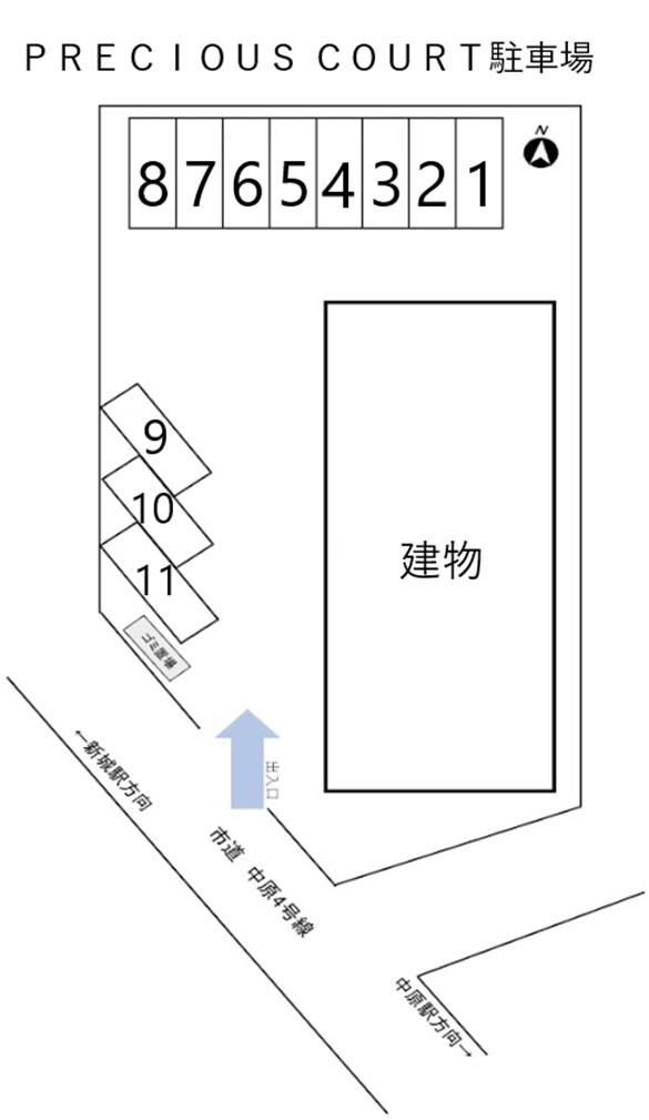 ＰＲＥＣＩＯＵＳ ＣＯＵＲＴ駐車場の駐車配置図