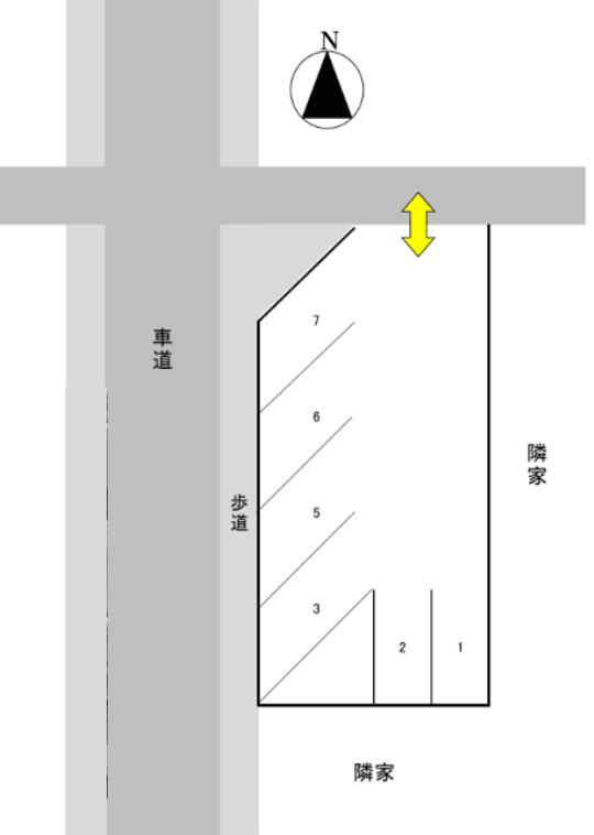 石原貸し駐車場の駐車配置図