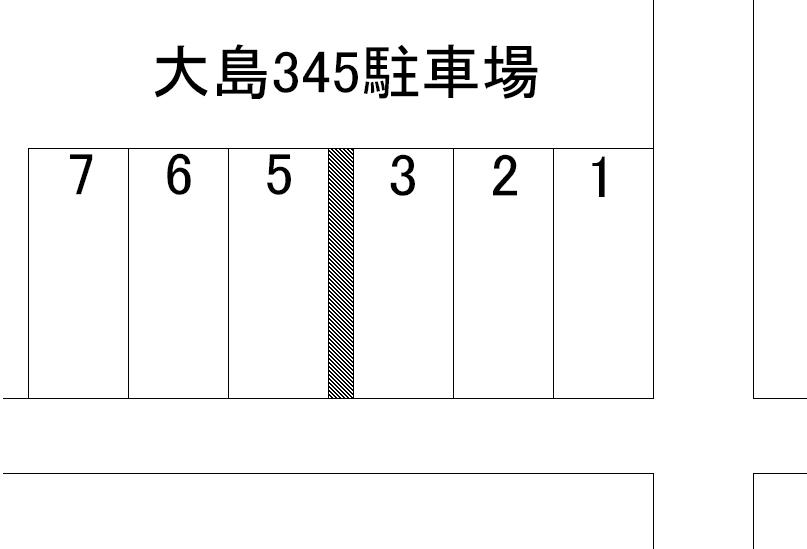 大島345駐車場の駐車配置図