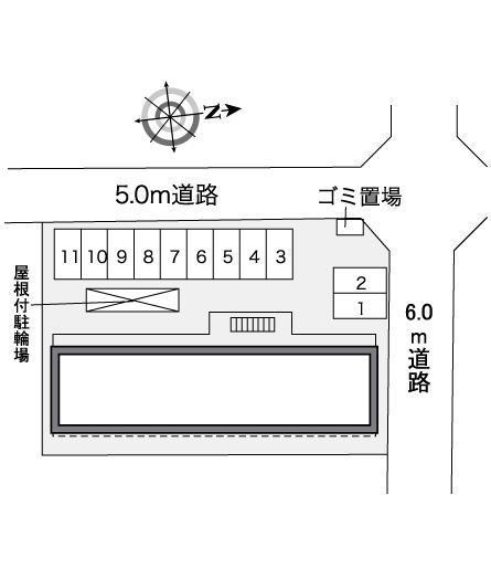グランドＫＩ(35012)の駐車配置図