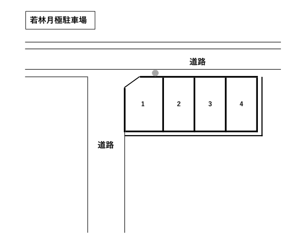若林駐車場の駐車配置図
