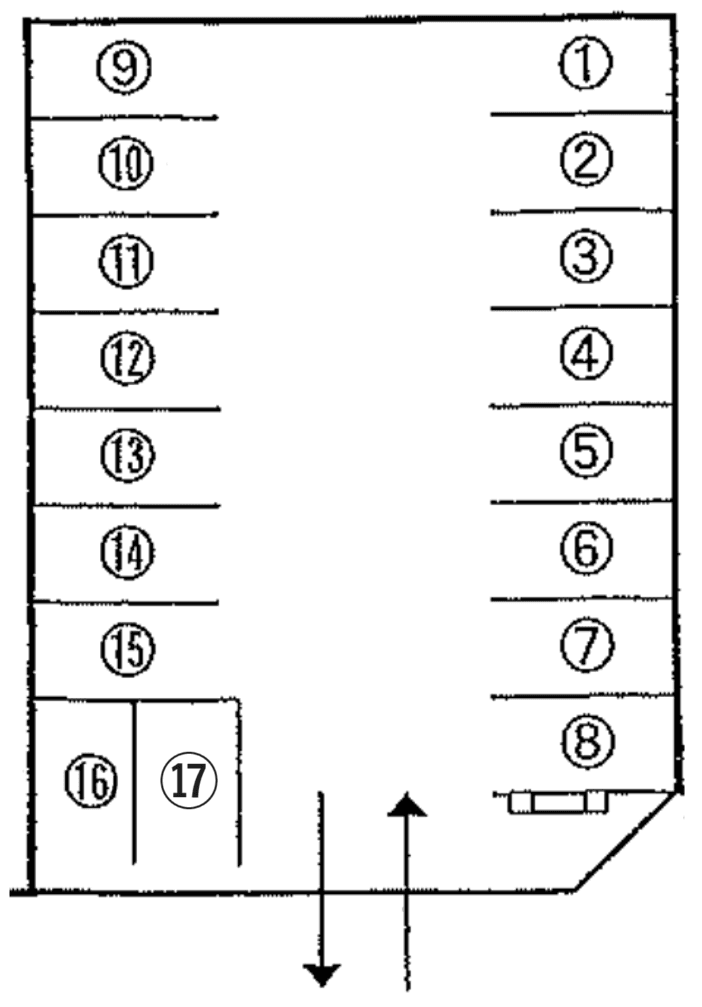 Ｐなかだの駐車配置図
