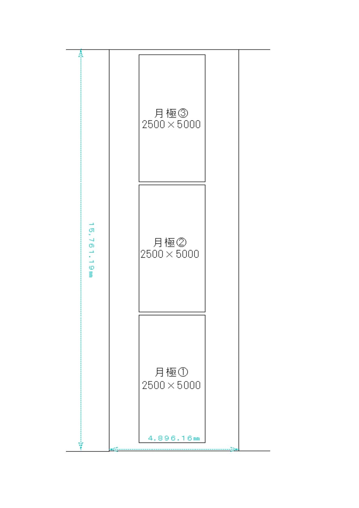 中田出井町３丁の駐車配置図