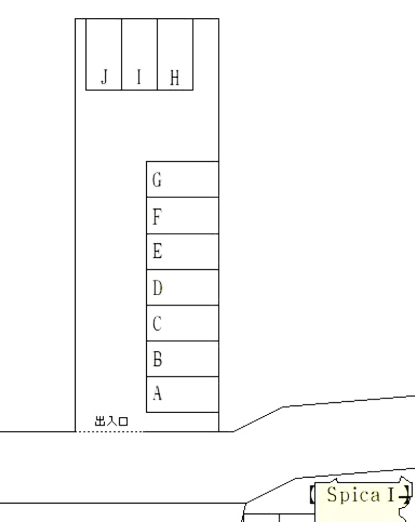 ミューゼヒロ月極駐車場の駐車配置図