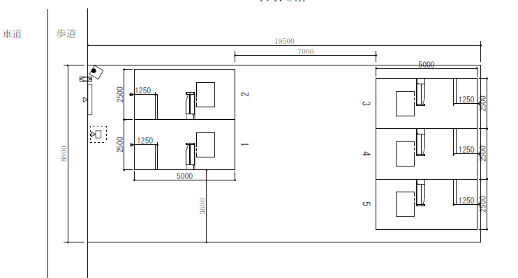 ショウワパーク木曽西の駐車配置図