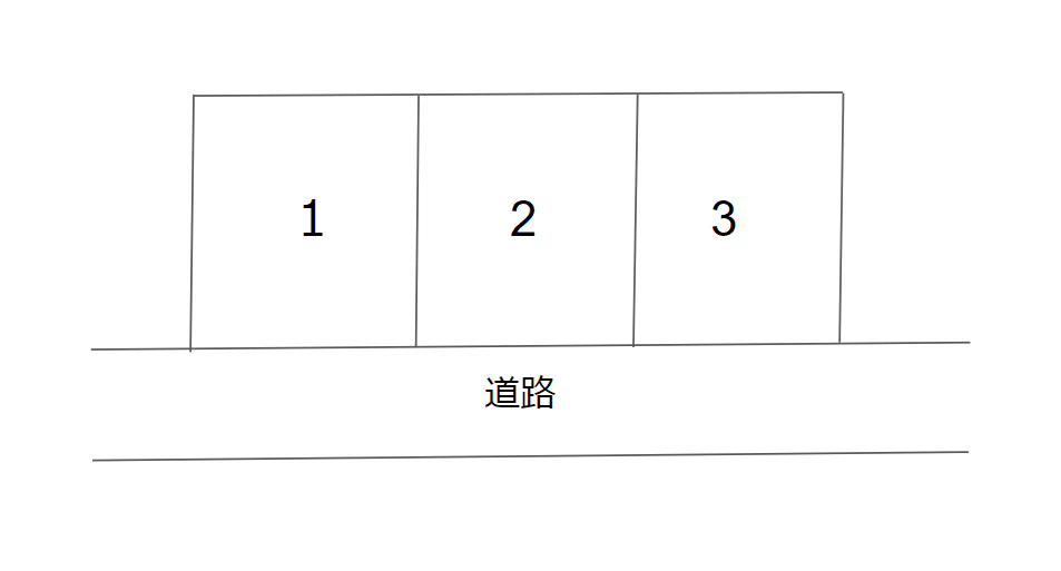 原ガレージ（2）の駐車配置図