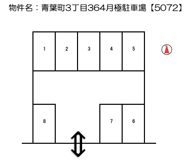 青葉町3丁目364駐車場の駐車配置図