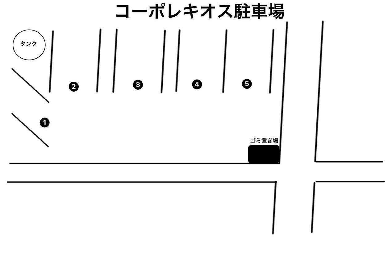 コーポレキオスの駐車配置図