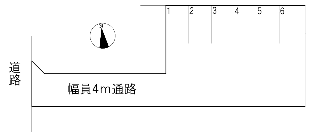 時任町Ｈの駐車配置図