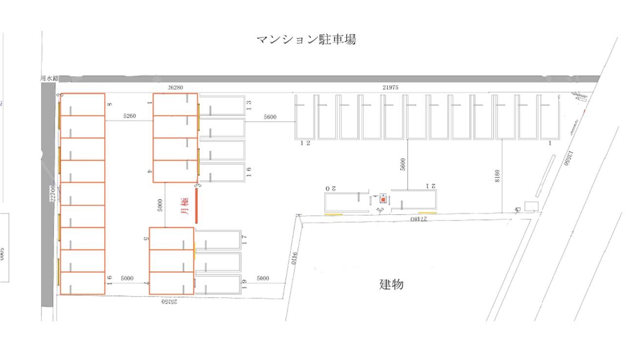 北区東古松3丁目第1の駐車配置図