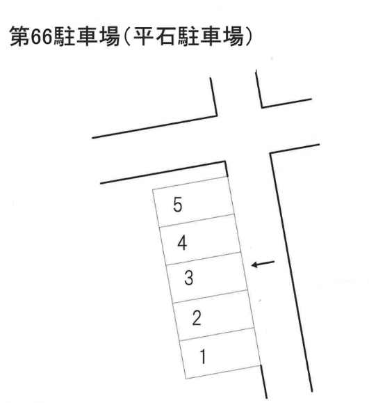 第66駐車場の駐車配置図