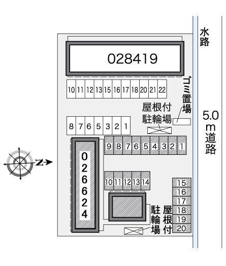 ソレーユ(26624)の駐車配置図