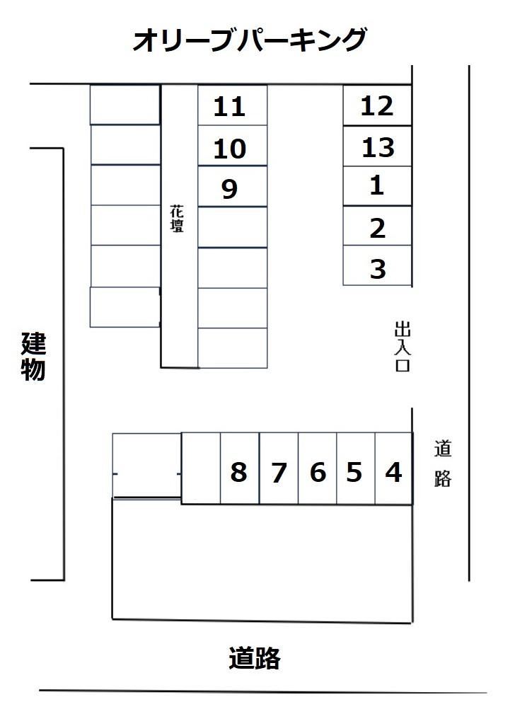 オリーブパーキングの駐車配置図