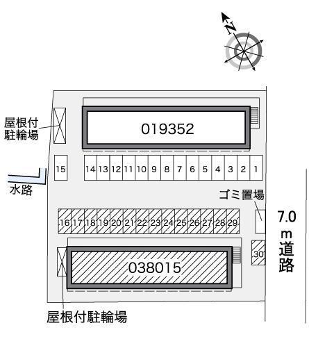 三福Ⅱ(38015)の駐車配置図