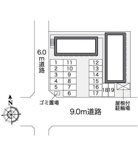 クレストール２５(25367)の駐車配置図
