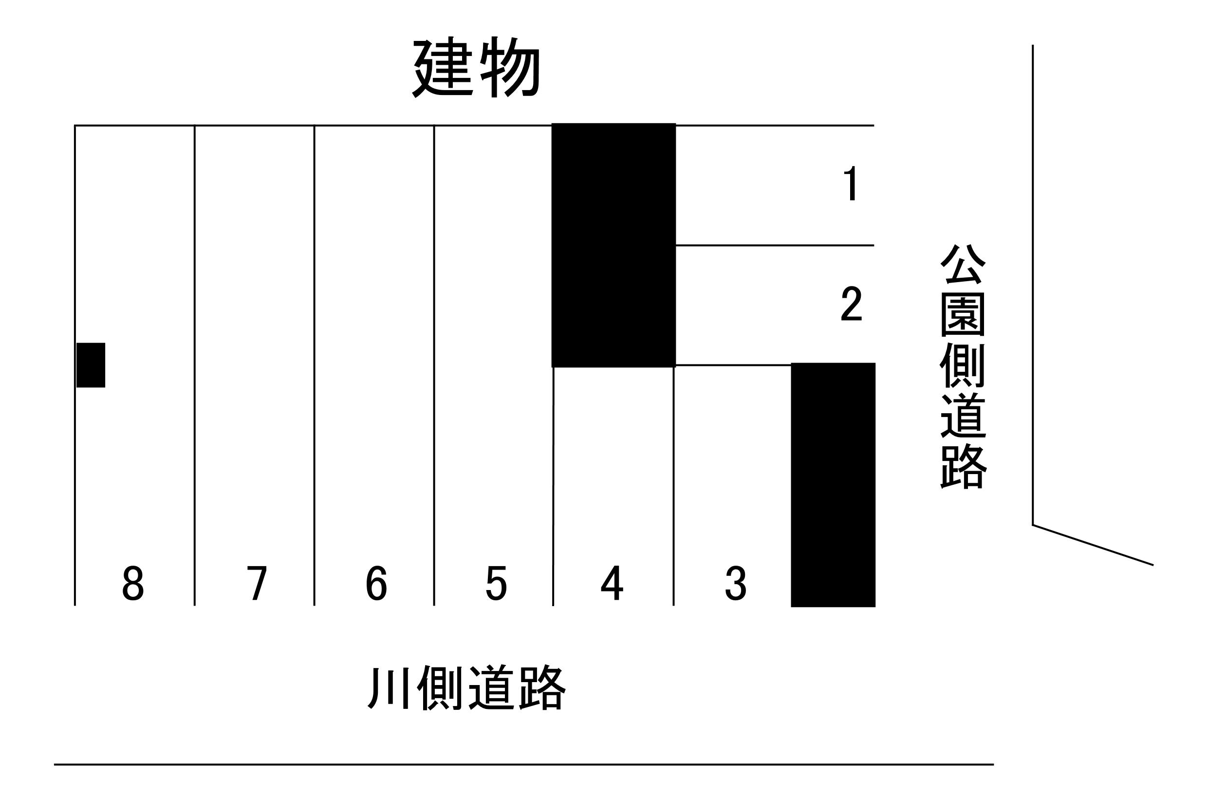 チューリップ駐車場の駐車配置図