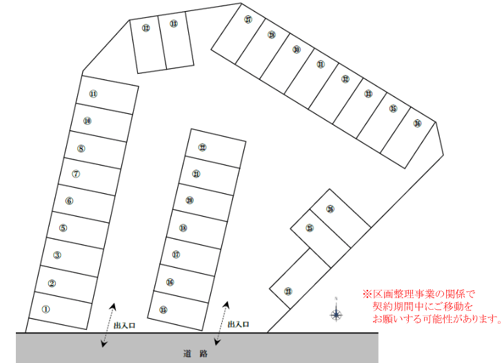 すえひろパーク上之の駐車配置図
