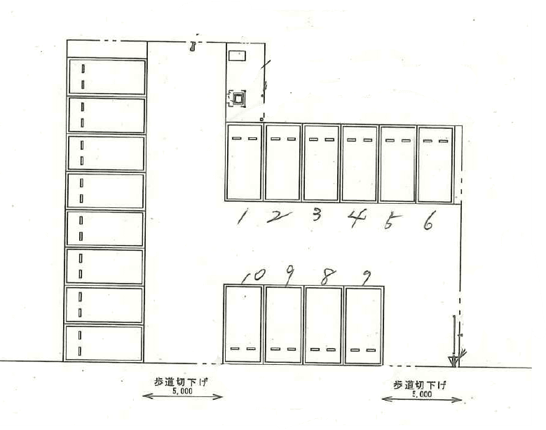 パークネット高萩駅前の駐車配置図