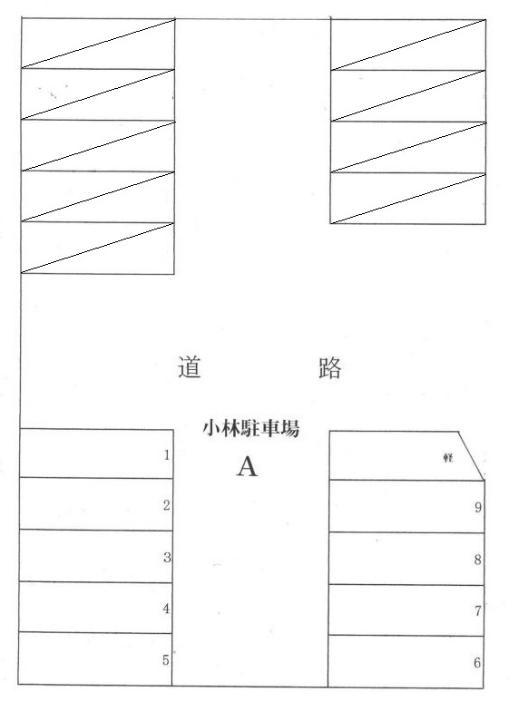 坂井東3丁目駐車場Ａの駐車配置図