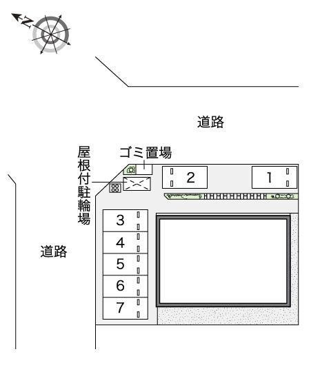 サンテュール(45350)の駐車配置図