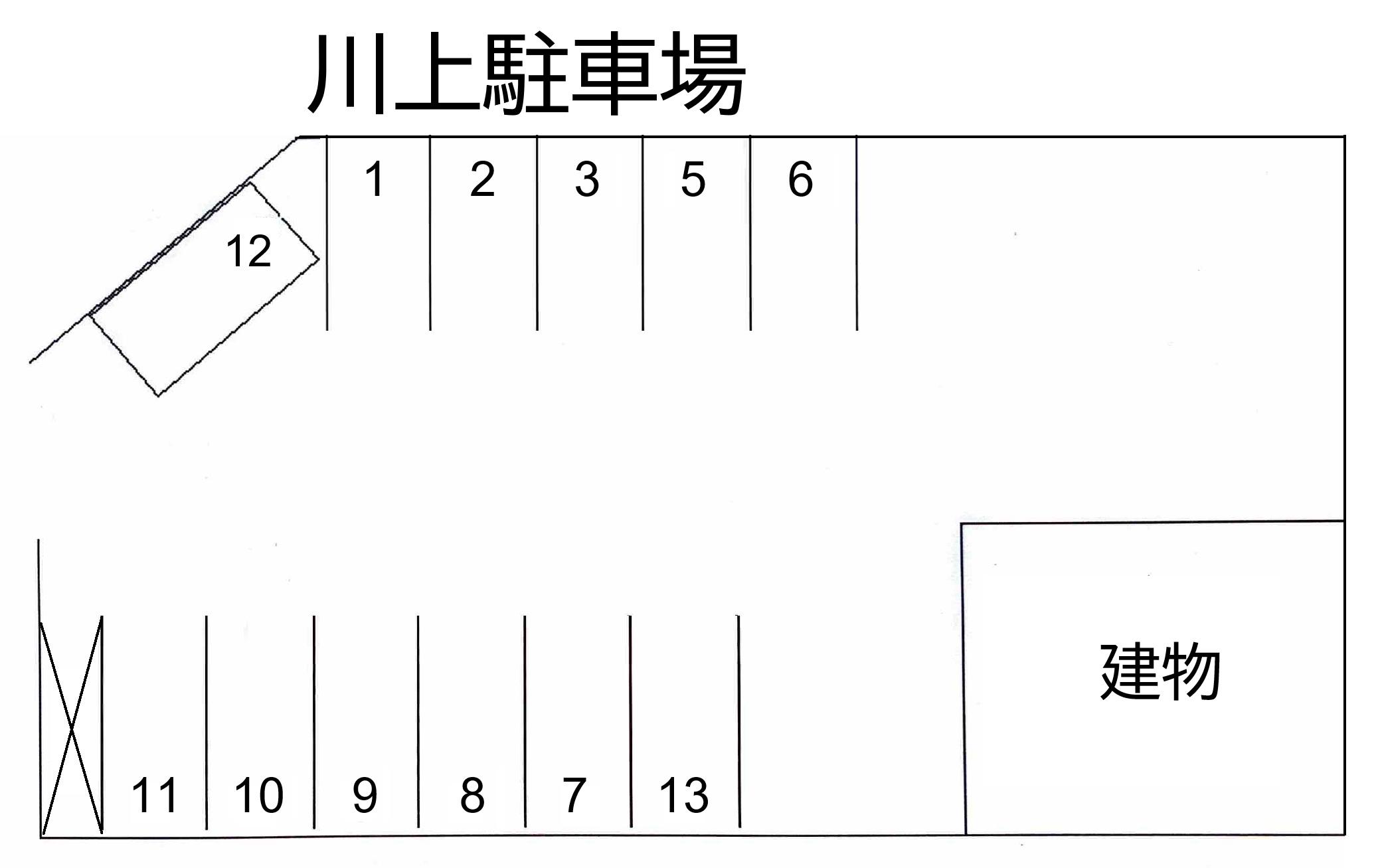 川上駐車場の駐車配置図