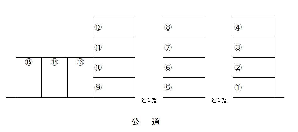 泉田駐車場の駐車配置図