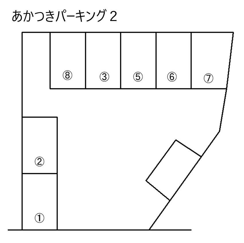 あかつきパーキング２の駐車配置図