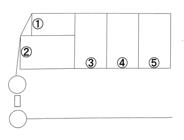 塔野パーキングの駐車配置図
